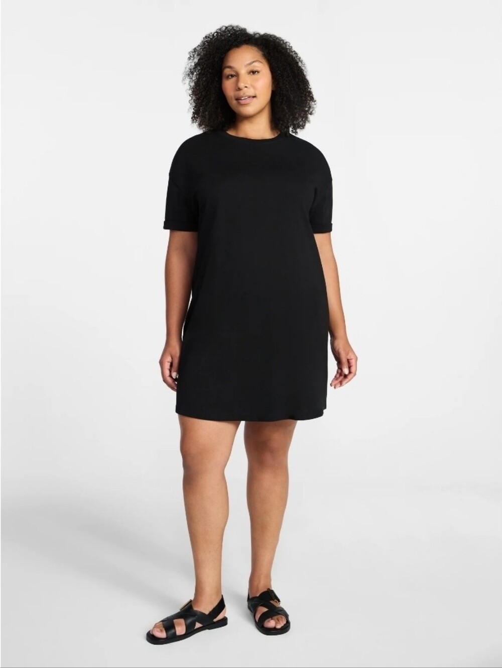 Time and Tru Women's Cotton T-Shirt Dress with Short Sleeves,   15